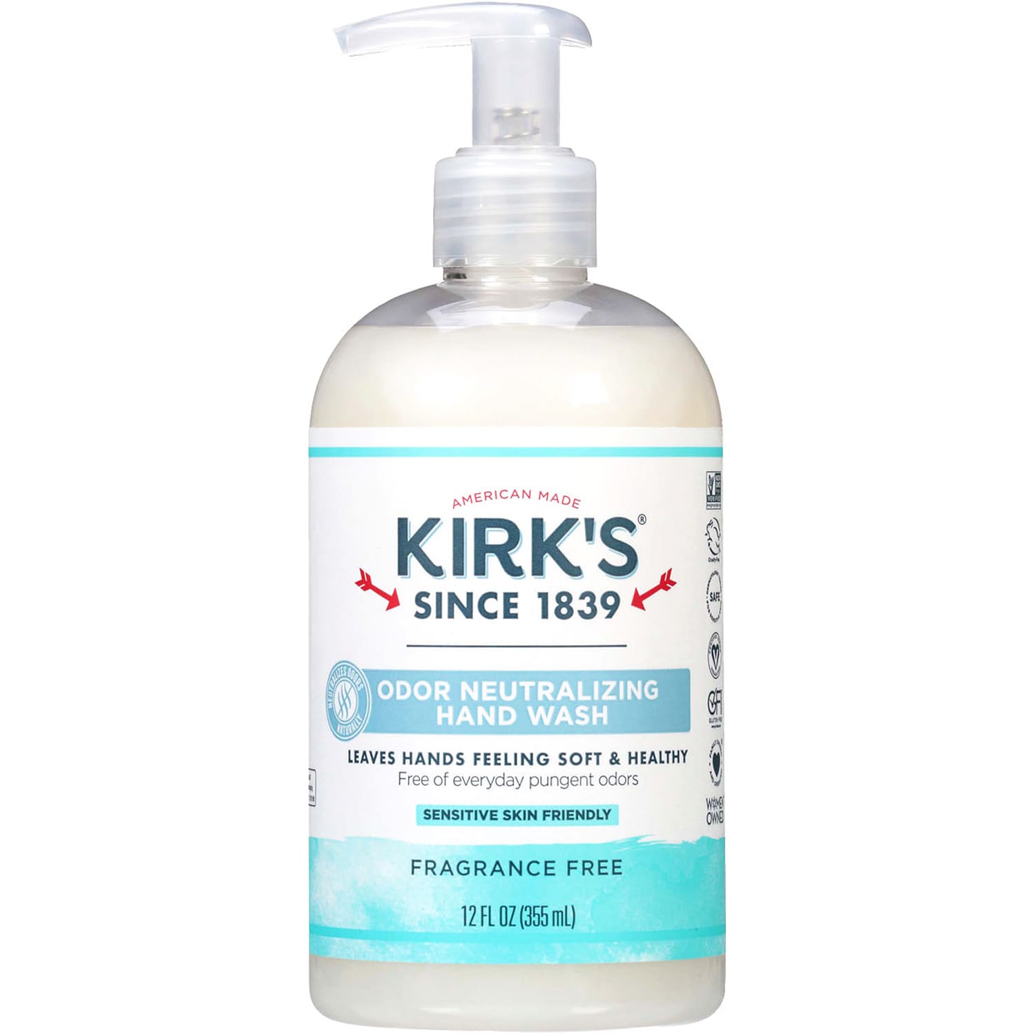 Kirk's Odor Neutralizing Hand Wash, Fragrance Free