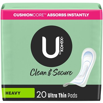 Kotex U by Kotex Clean & Secure Ultra Thin Maxi Pads, Heavy
