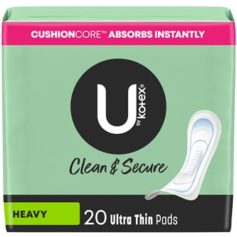 Kotex U by Kotex Clean & Secure Ultra Thin Maxi Pads, Heavy