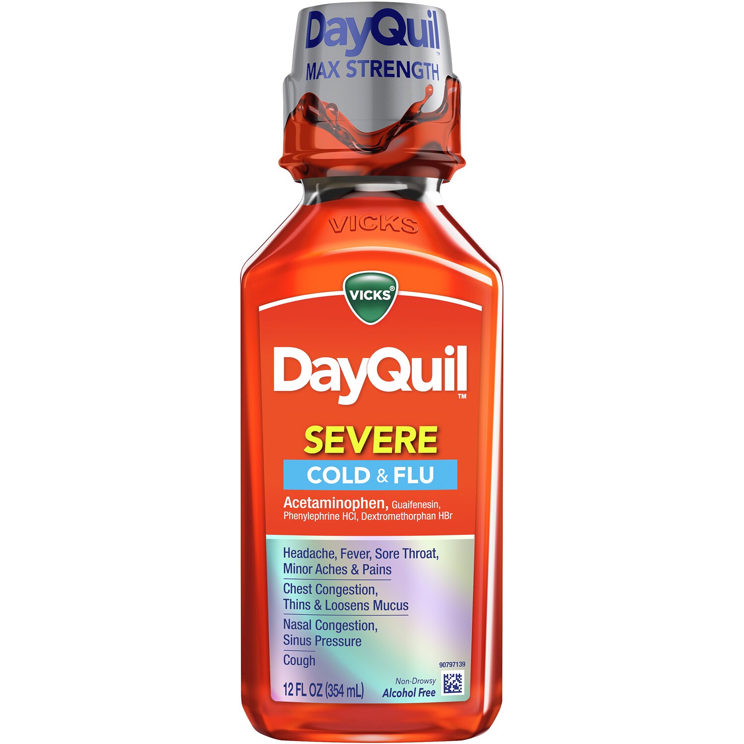 Vicks DayQuil Severe Maximum Strength Cough, Cold & Flu Daytime Relief Liquid