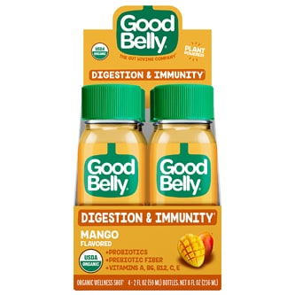 GoodBelly Probiotics Organic Wellness Shot, Mango