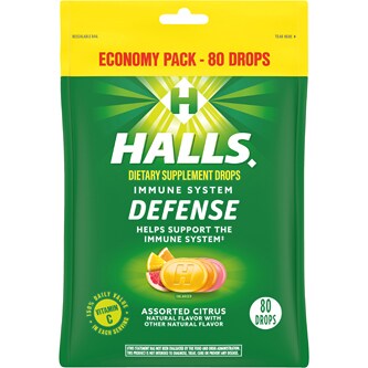Halls Immune System Defense Drops, Economy Pack, Assorted Citrus