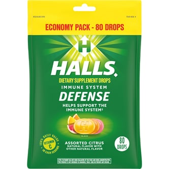 Halls Immune System Defense Drops, Economy Pack, Assorted Citrus