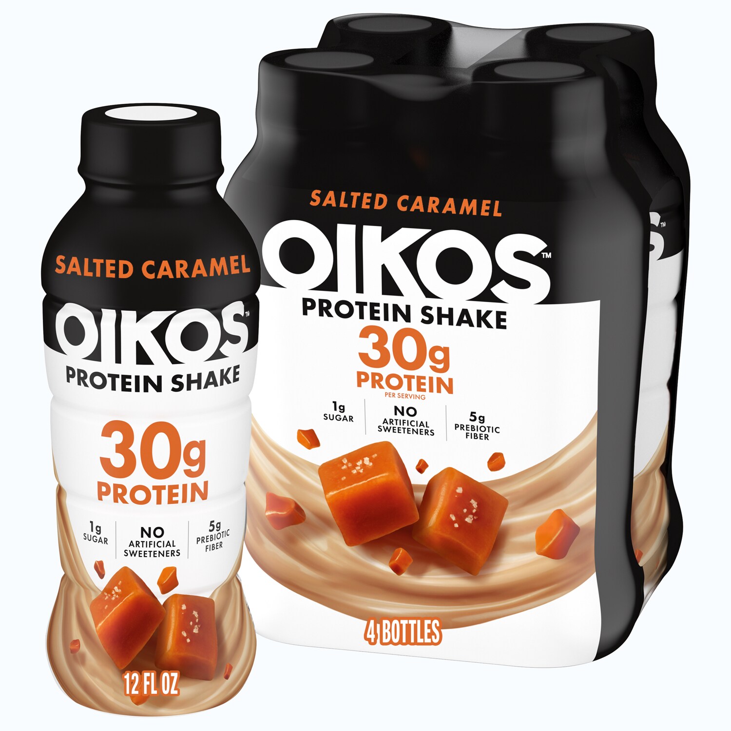 Oikos Protein Shake, Salted Caramel, Plastic Bottles