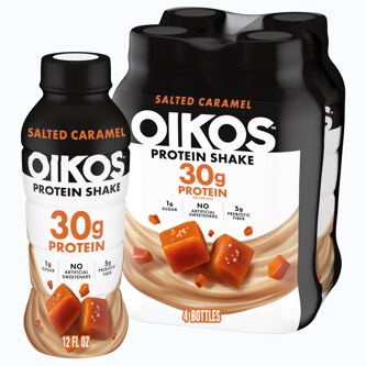 Oikos Protein Shake, Salted Caramel, Plastic Bottles