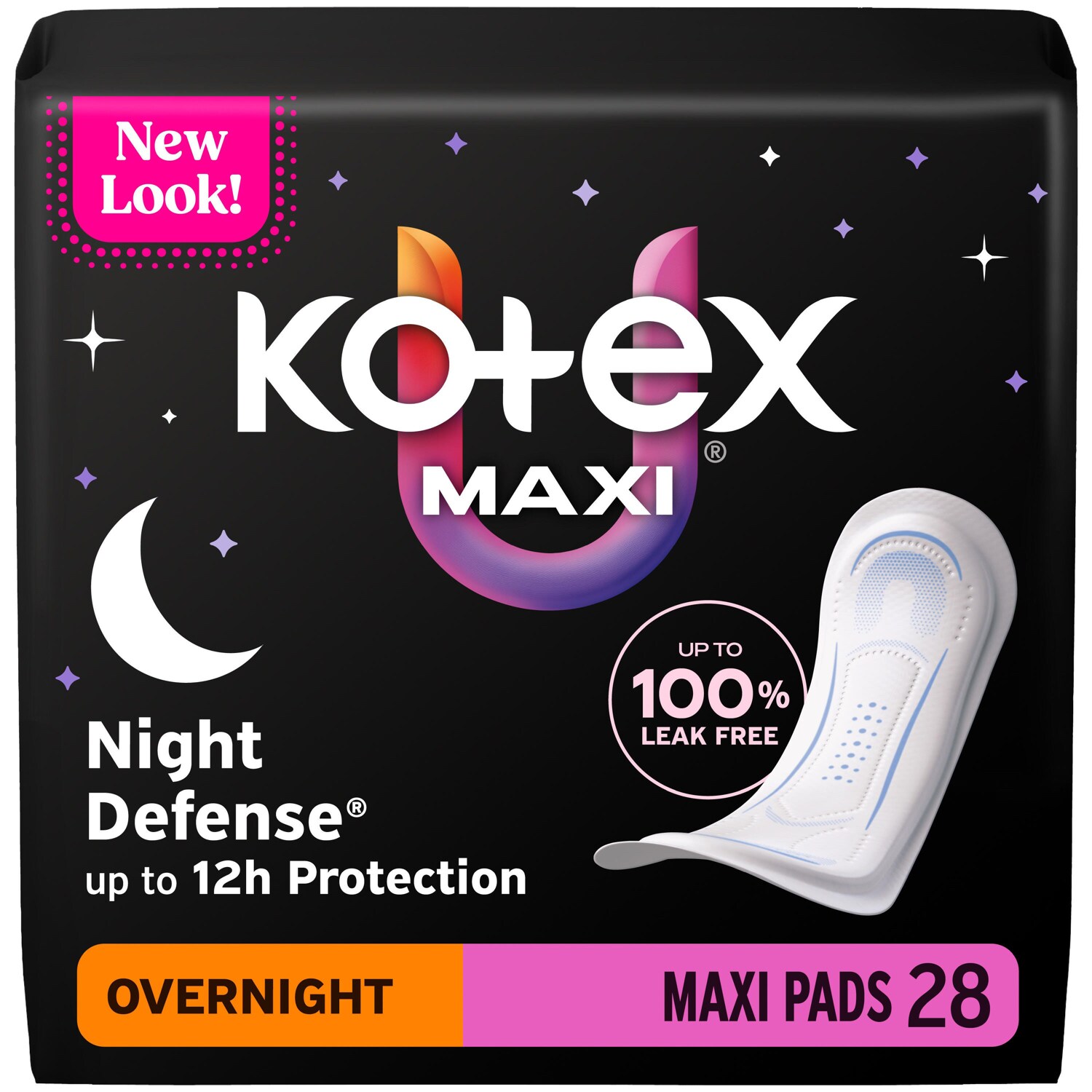 Kotex Core Maxi Pads, Overnight