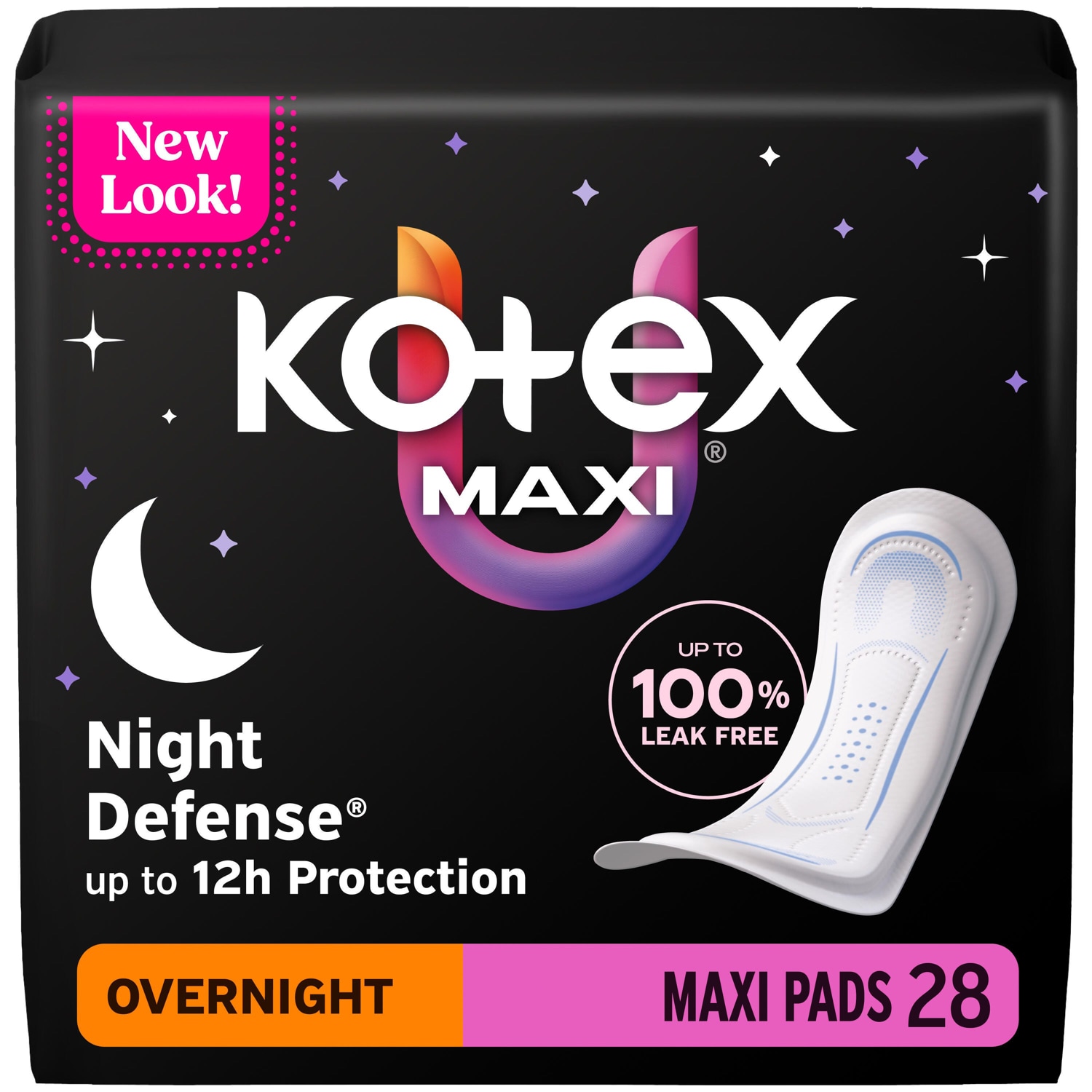 Kotex Core Maxi Pads, Overnight