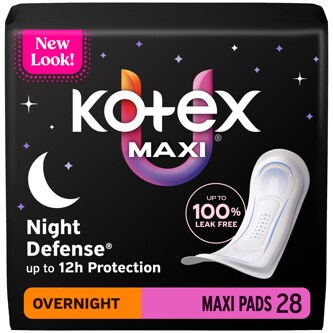 Kotex Core Maxi Pads, Overnight