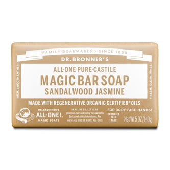 Dr. Bronner's All-One Pure-Castile Magic Bar Soap Sandalwood Jasmine