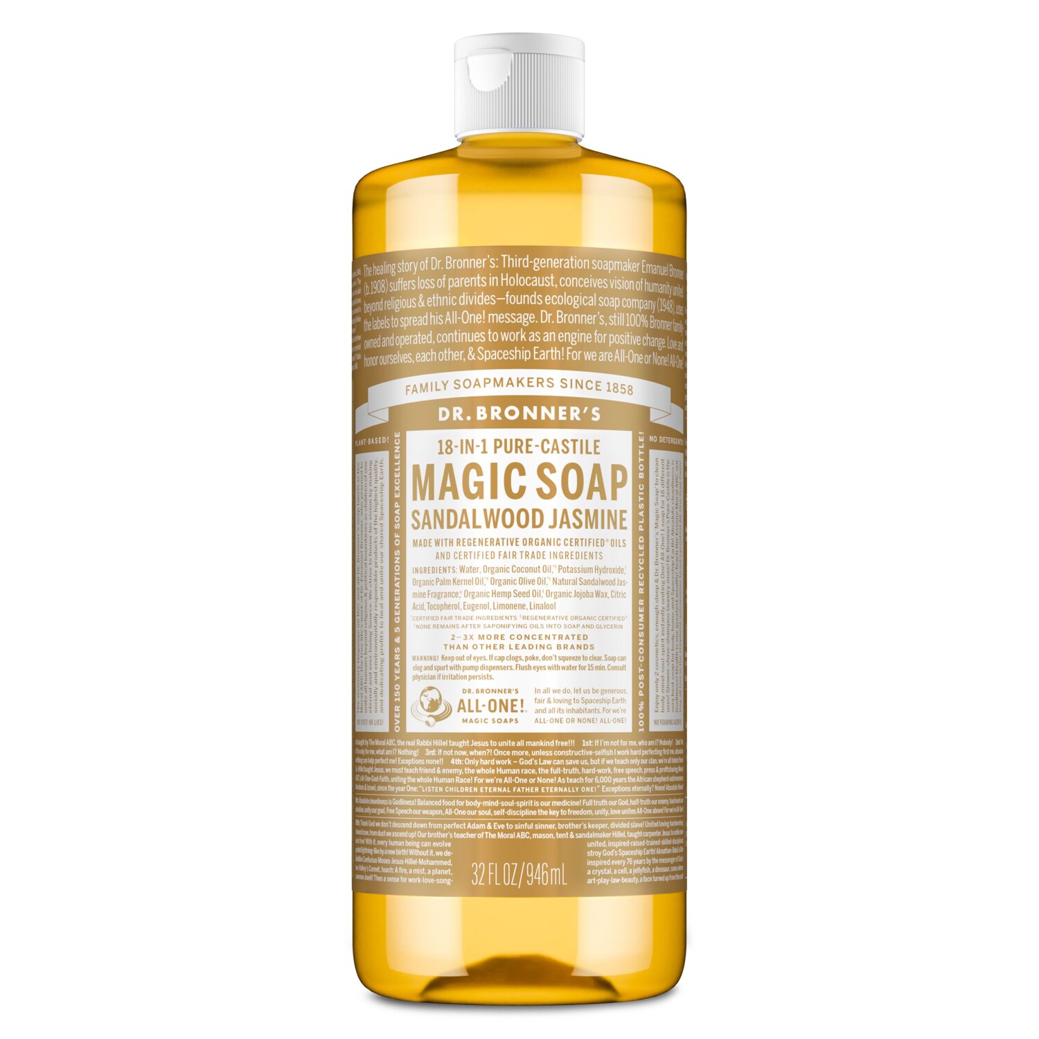 Dr. Bronner's 18-In-1 Pure-Castile Magic Soap® Sandalwood Jasmine