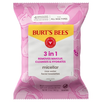 Burt's Bees 3-in-1 Micellar Rose Water Facial Towelettes