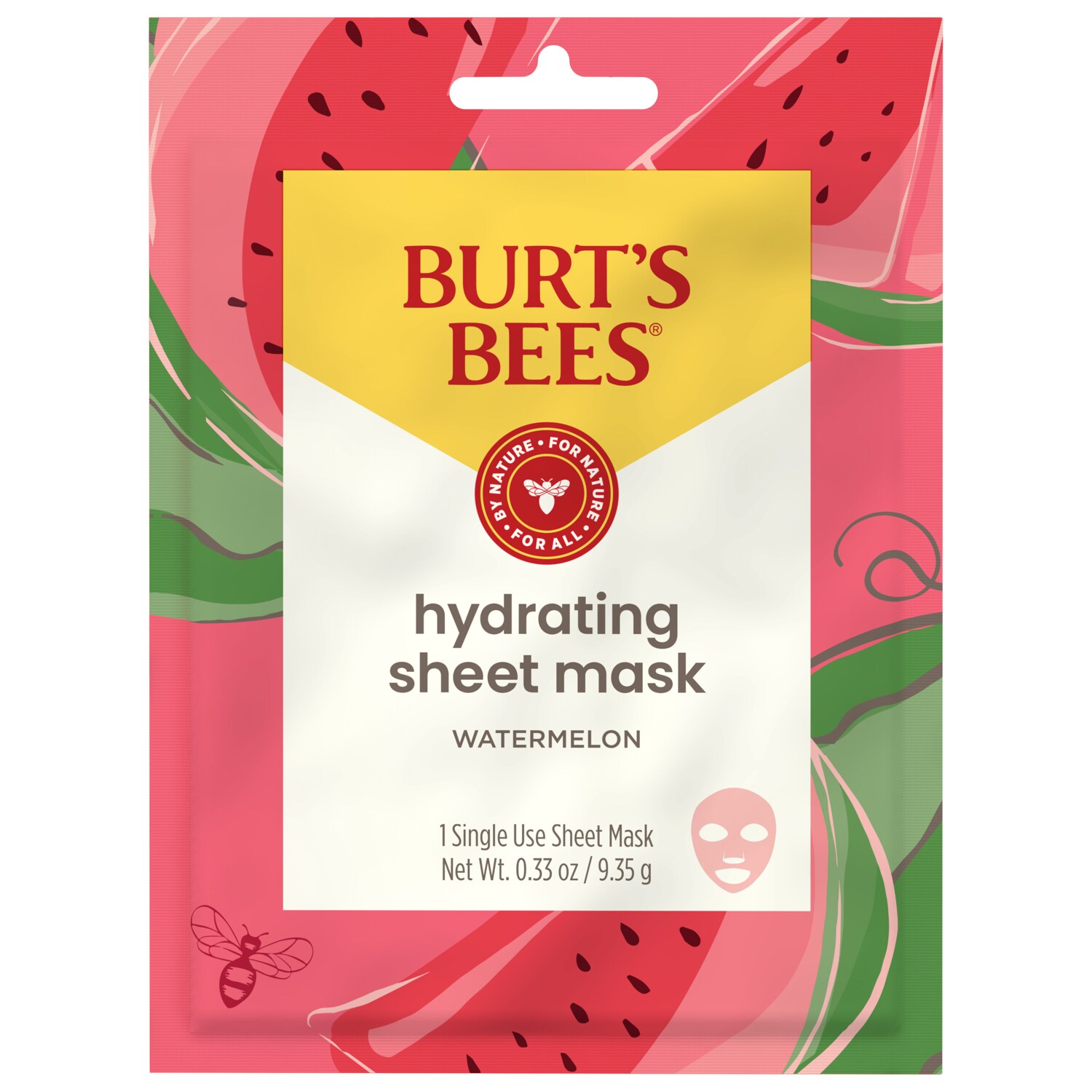 Burt's Bees Hydrating Sheet Mask, Watermelon