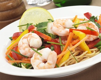 FreshDirect Shrimp with Thai Peanut Sauce, Single Serving Meal