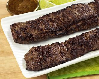 Lime & Cumin-Crusted Beef Skirt Steak, Uncooked