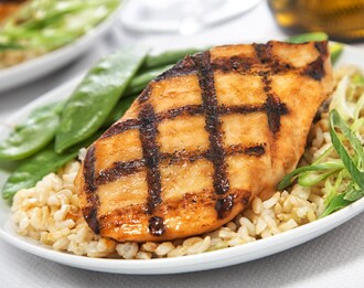FreshDirect Citrus-Soy Chicken with Brown Rice & Snow Peas, Single Serving Meal