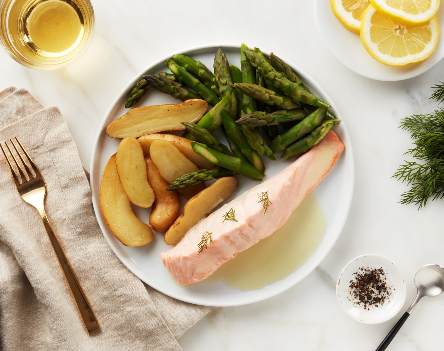 FreshDirect Salmon with Asparagus & Potatoes, Single Serving Meal