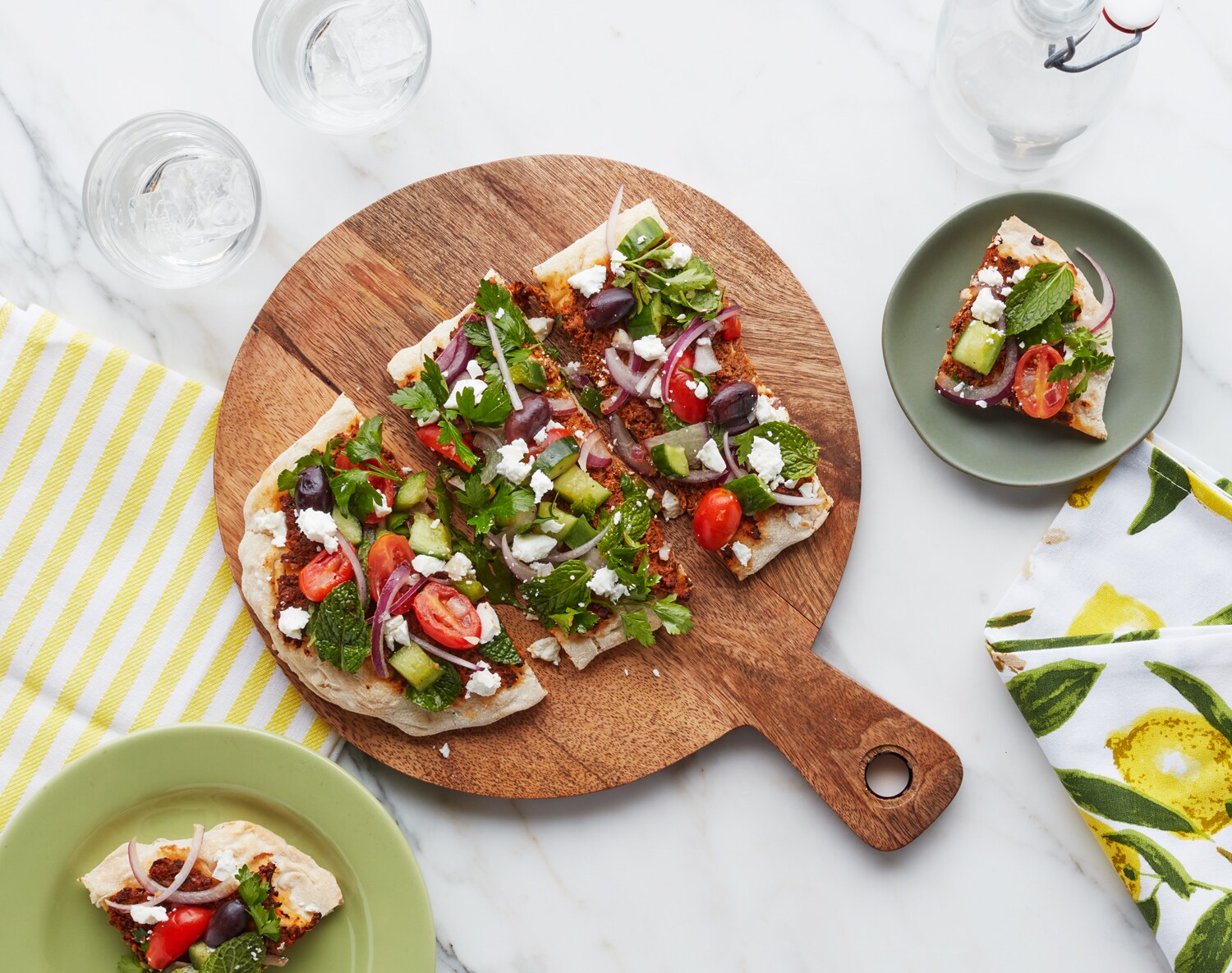 FreshDirect Turkish-Style Pizza with Herb & Vegetable Salad Meal Kit