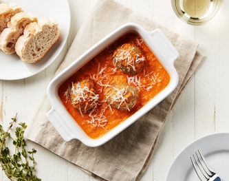 FreshDirect Turkey Meatballs with Spicy Vodka Sauce