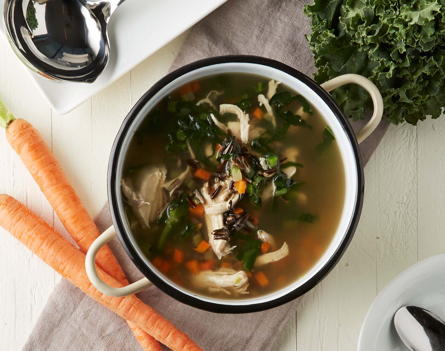 FreshDirect Soup, Chicken with Wild Rice and Kale, Raised w/o Antibiotics