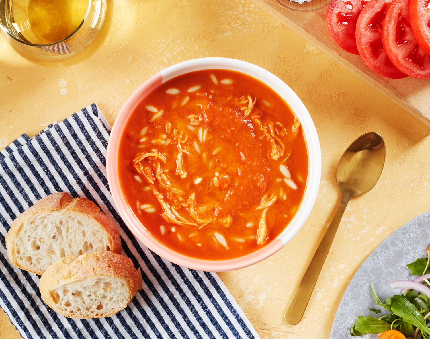 FreshDirect Soup, Cream of Tomato w/ Chicken and Orzo, Raised w/o Antibiotics