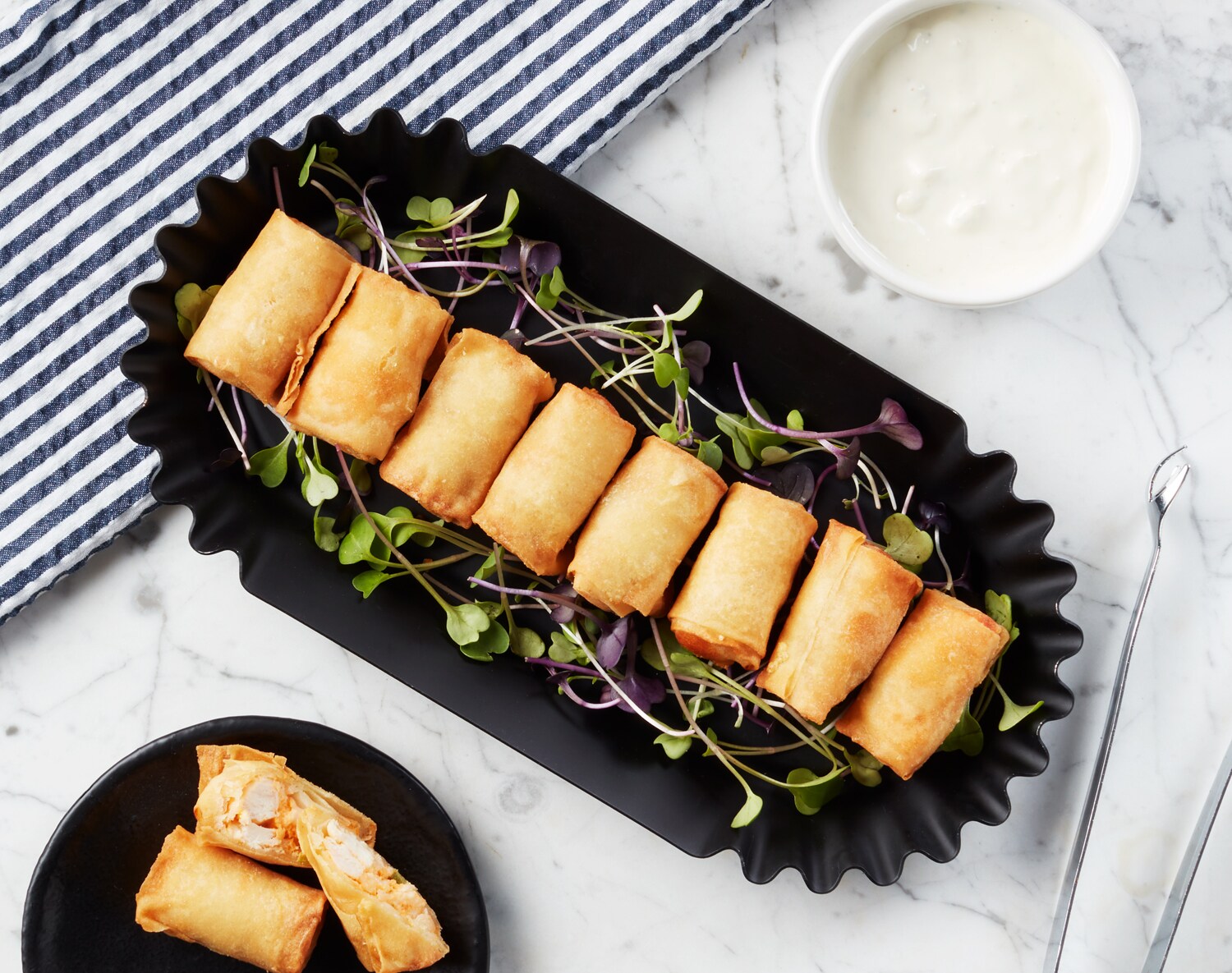 FreshDirect Buffalo Chicken Spring Rolls w/ Blue Cheese Sauce
