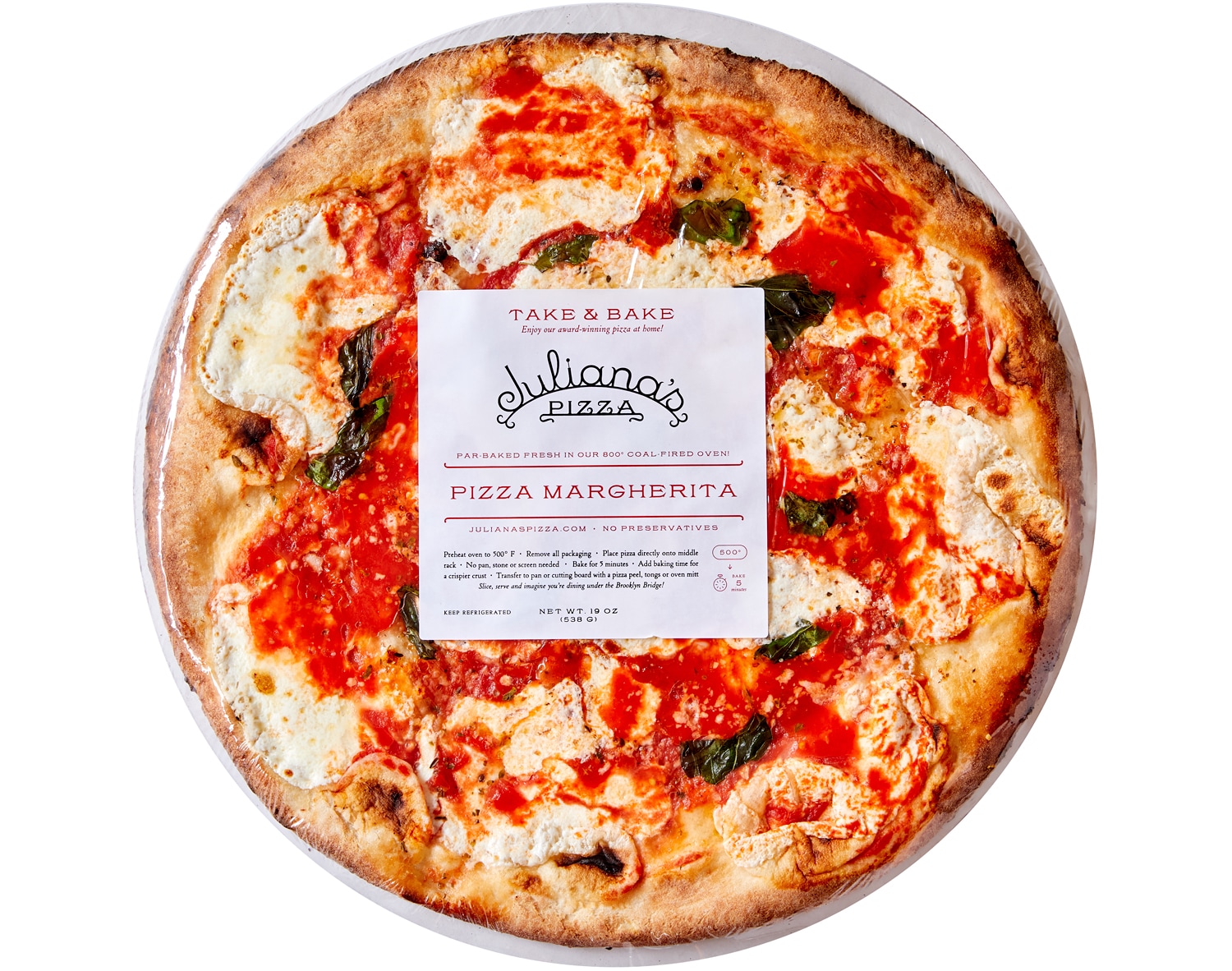 Juliana's Pizza Take & Bake Pizza, Margherita