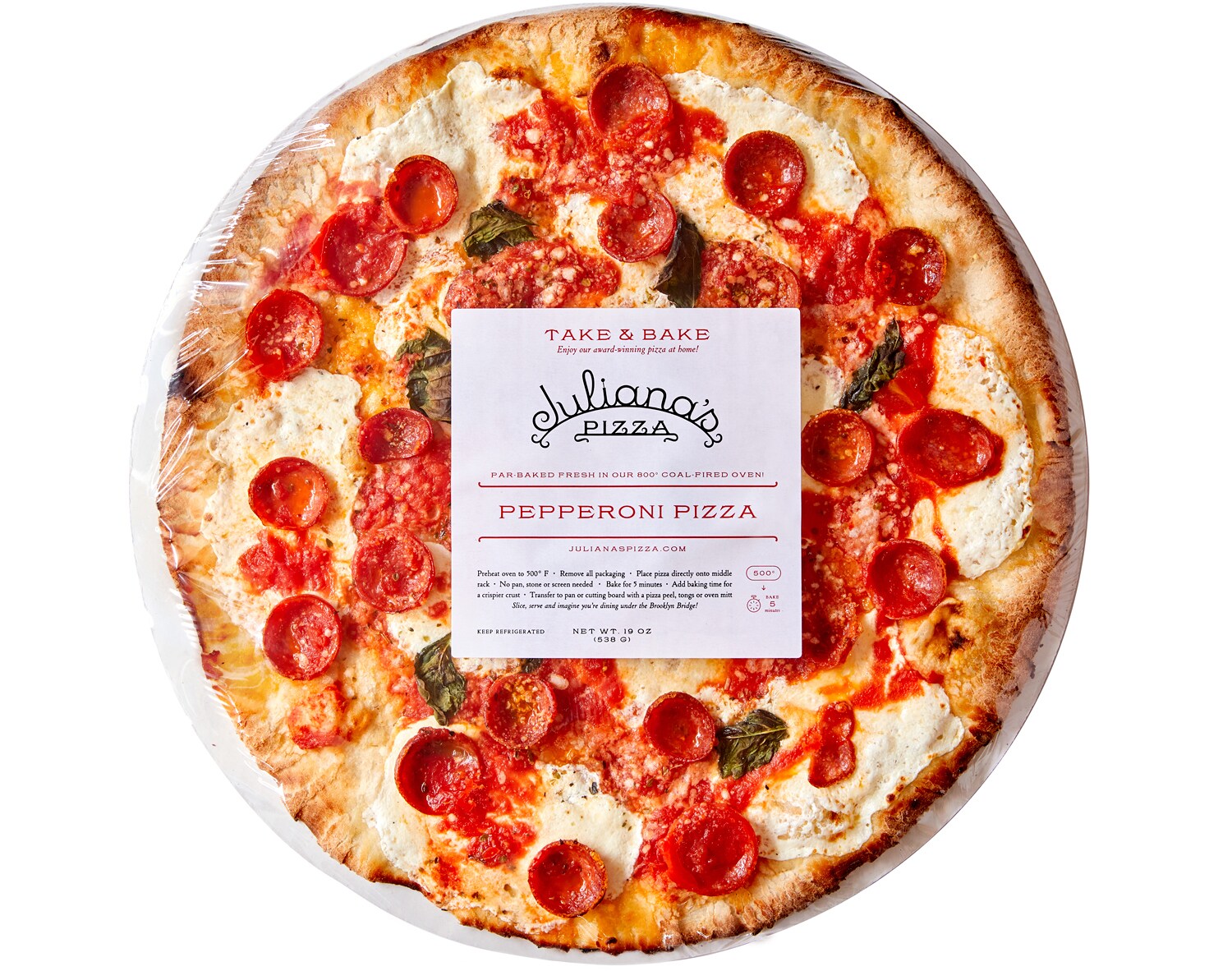 Juliana's Pizza Take & Bake Pizza, Pepperoni