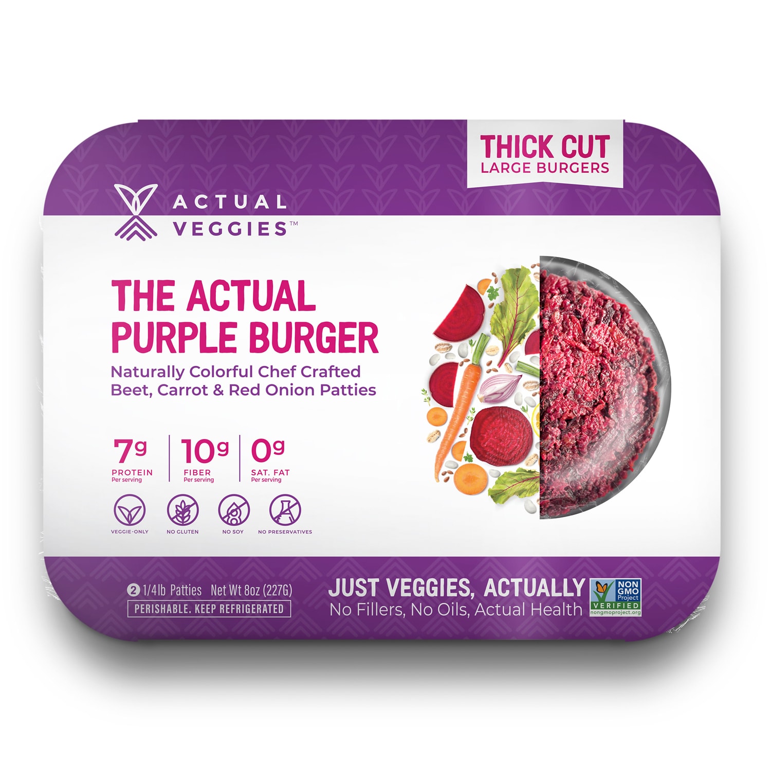 Actual Veggies The Actual Purple Burger, Frozen