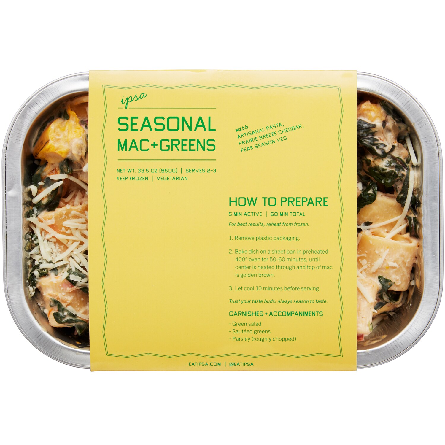 Ipsa Provisions Autumn Mac + Greens, Frozen