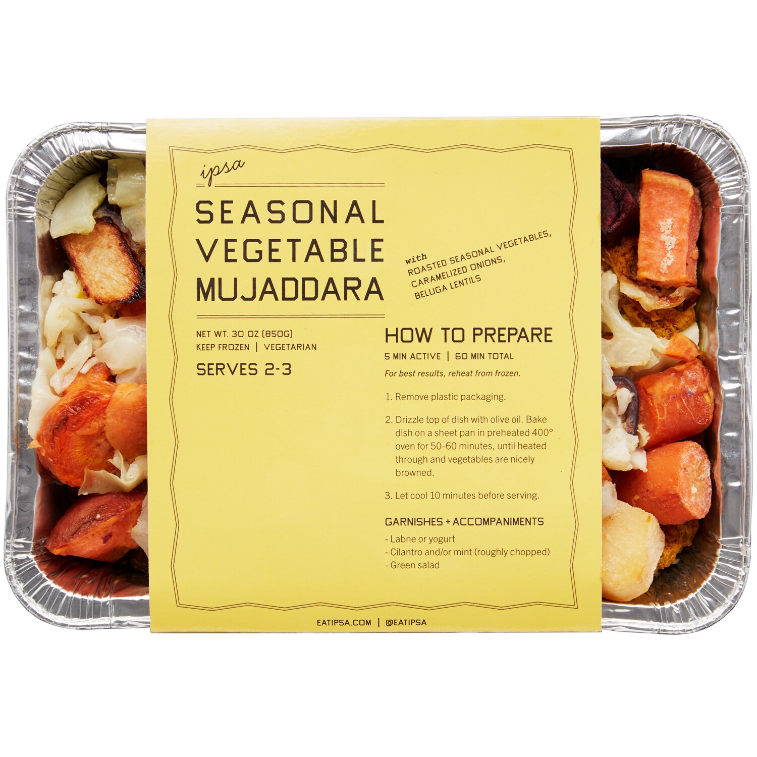 Ipsa Provisions Seasonal Vegetable Mujaddara, Frozen