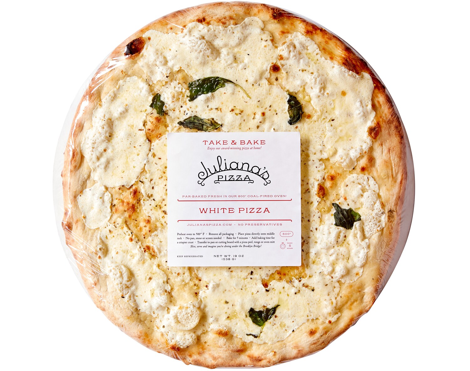 Juliana's Pizza Take & Bake Pizza, White