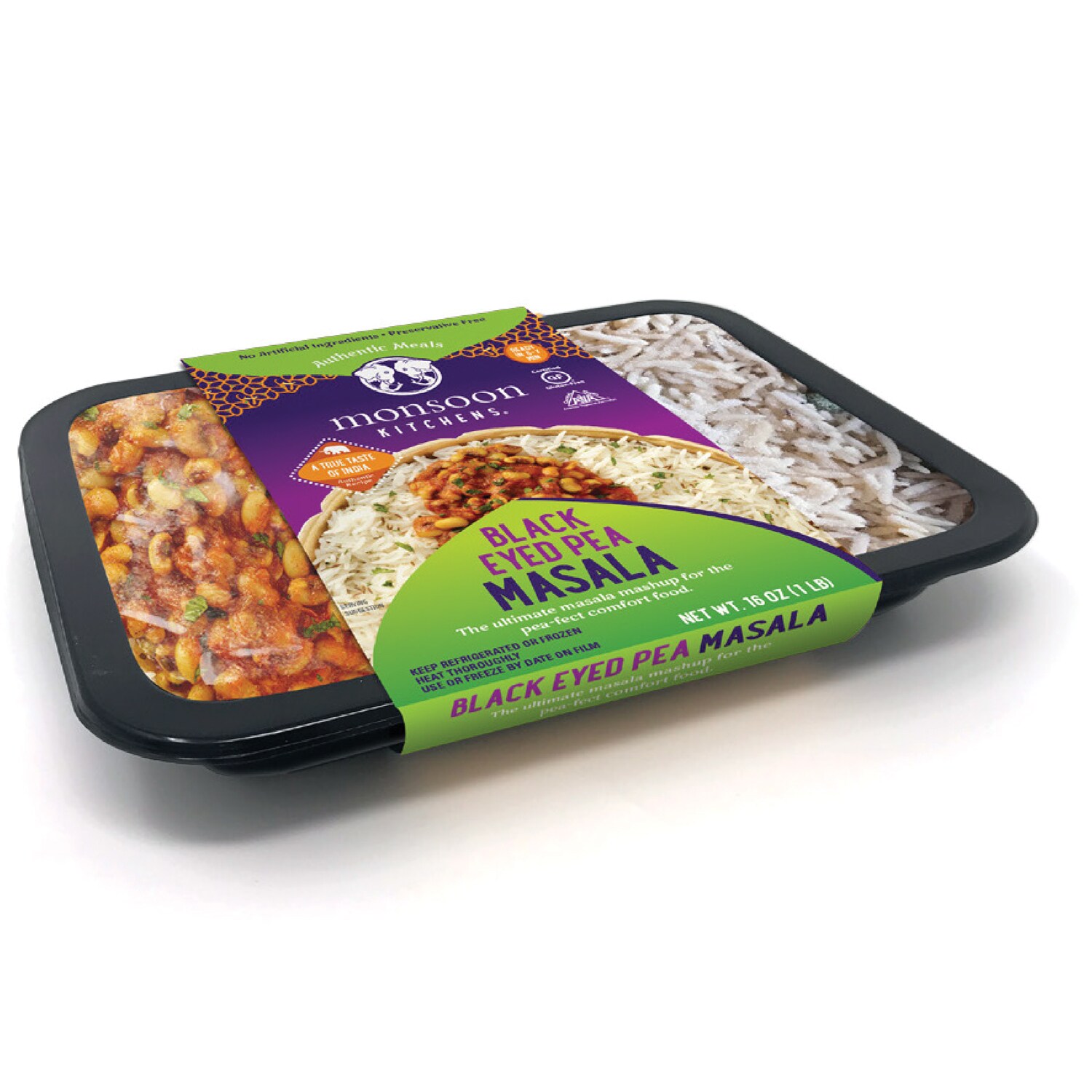 Monsoon Kitchens Black Eyed Pea Masala, Frozen