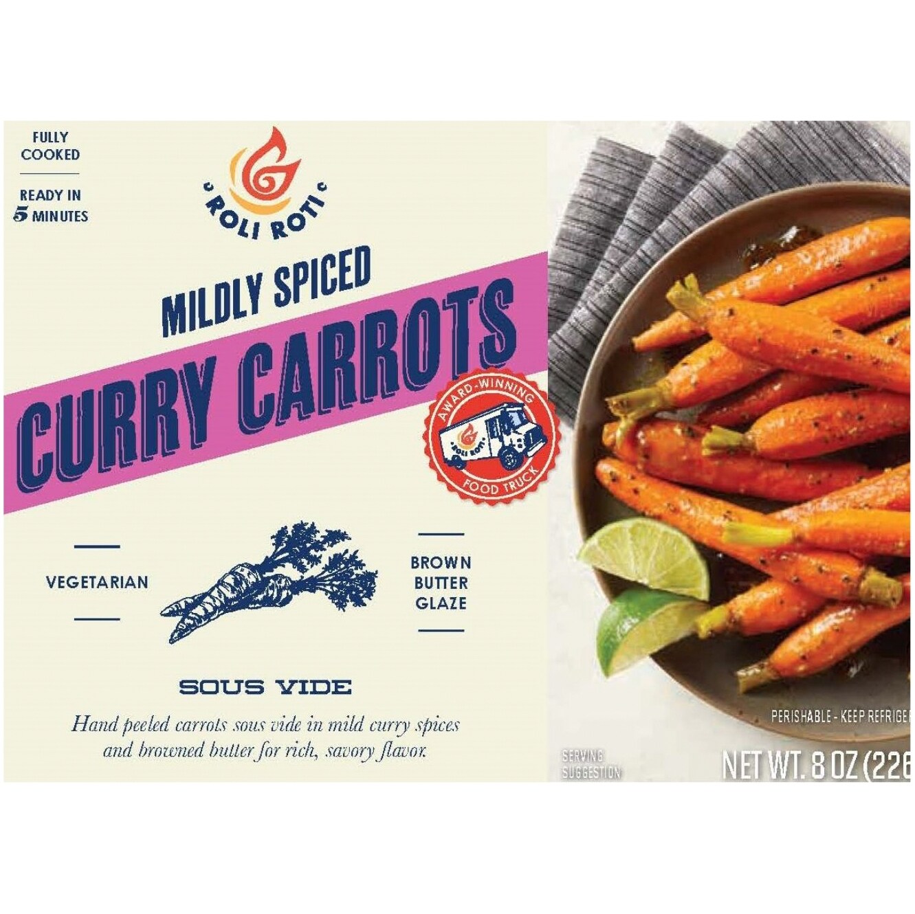 Roli Roti Sous Vide Carrots, Curry