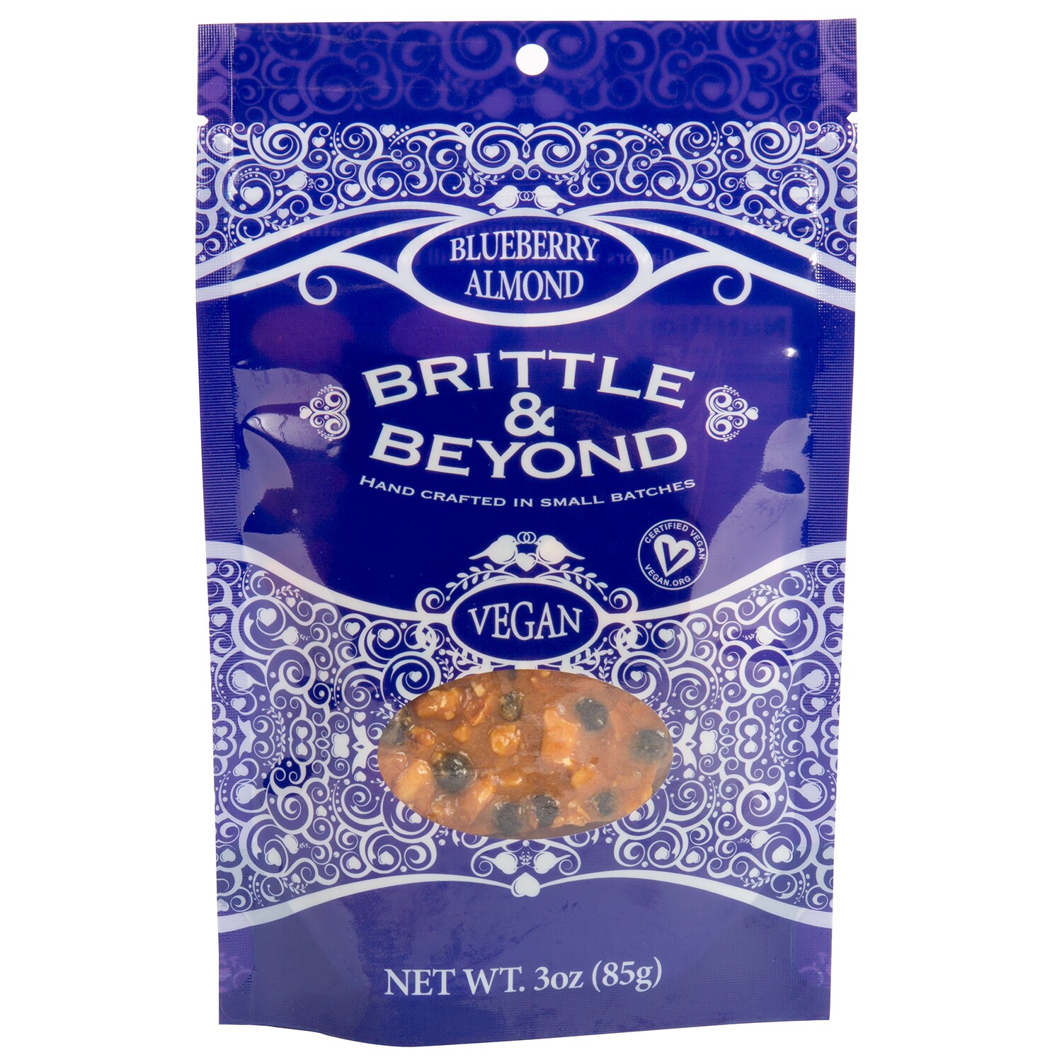 Brittle & Beyond Vegan Candy Brittle, Blueberry Almond