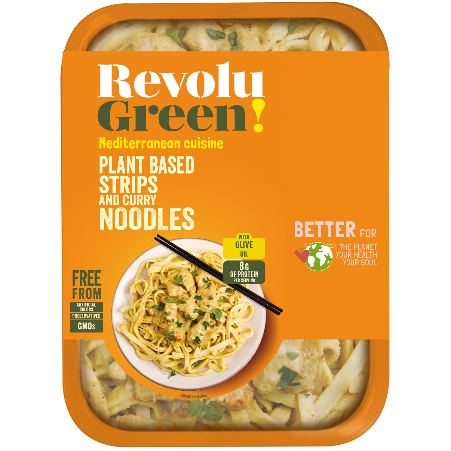 Revolugreen Plant Based Strips and Curry Noodles