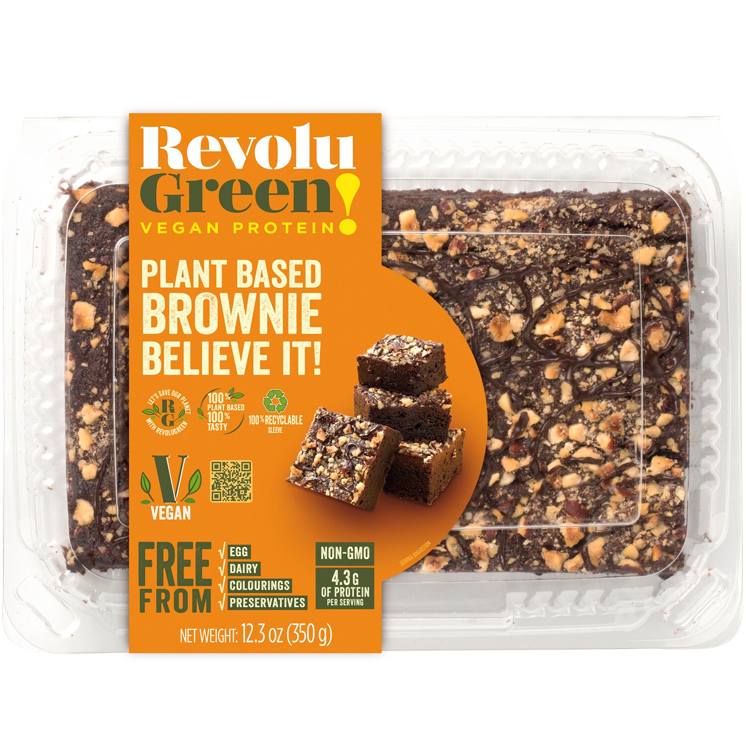 Revolugreen Plant Based Brownie, Frozen