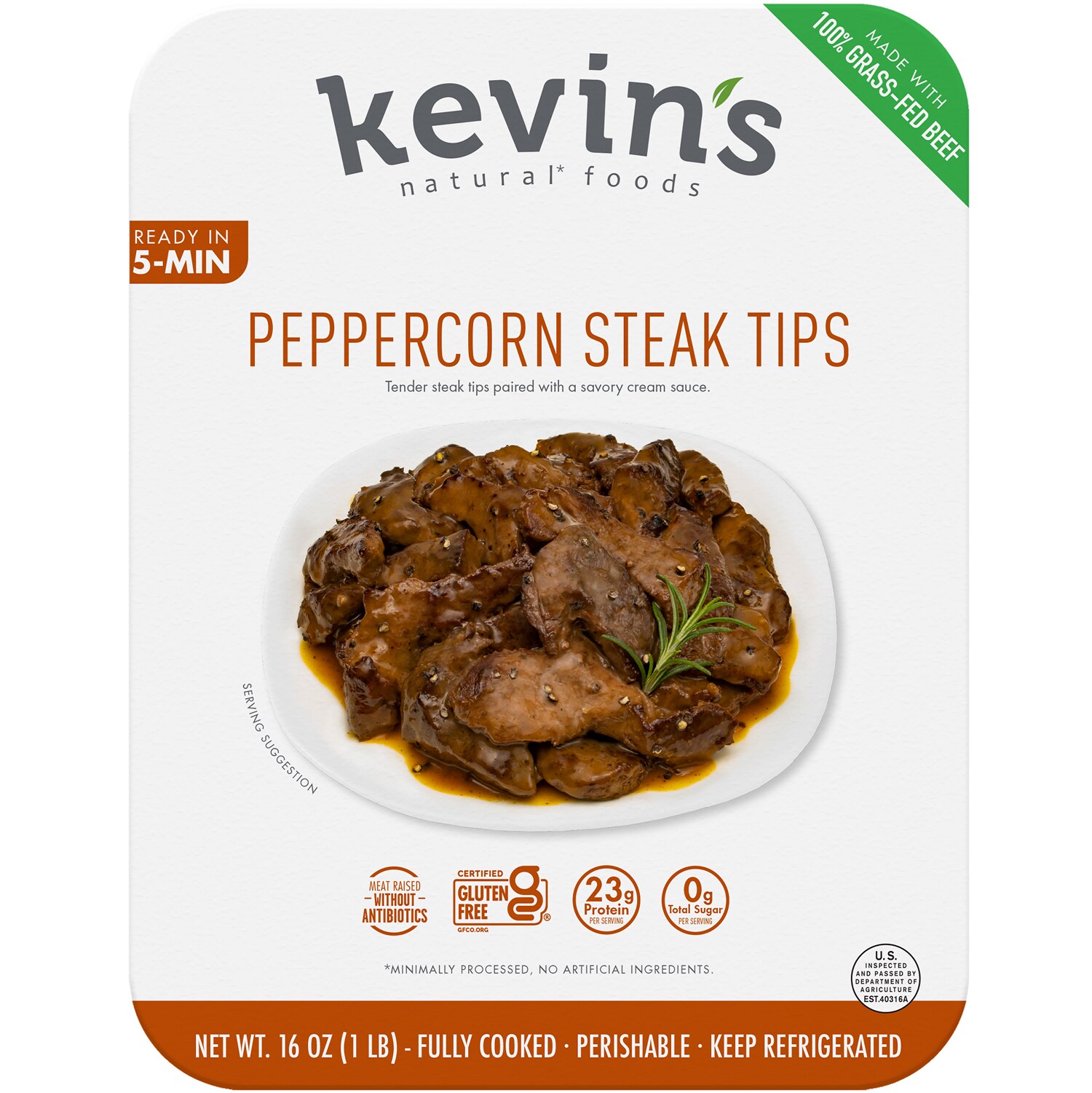 Kevin's Natural Foods Peppercorn Steak Tips