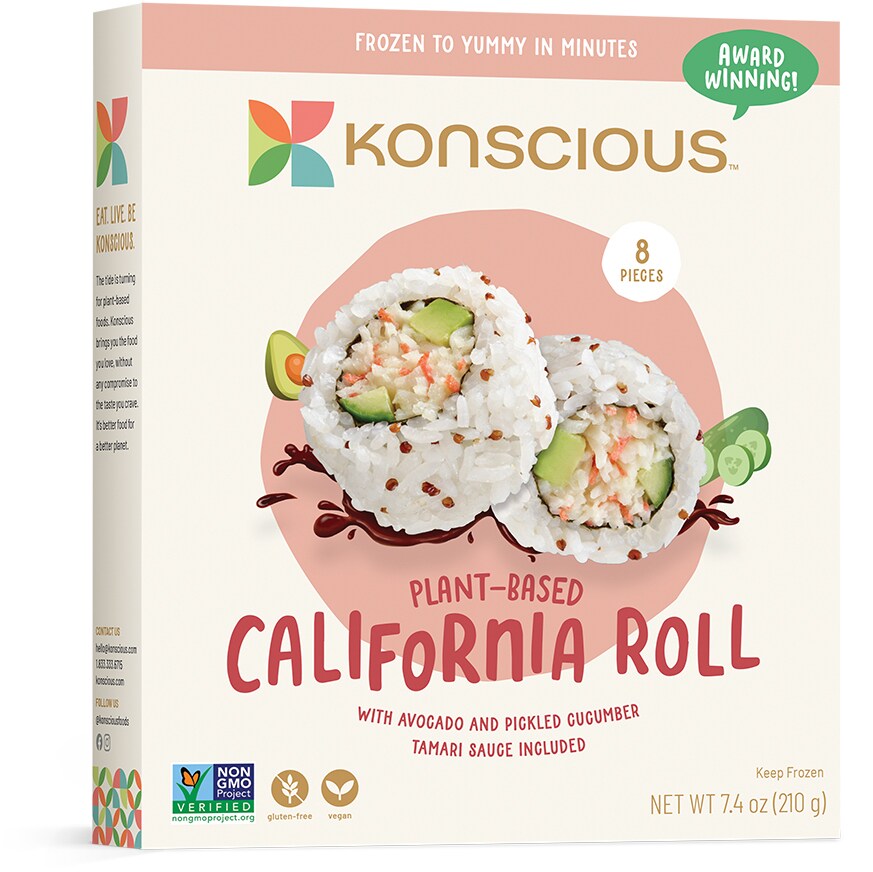Konscious Plant-Based California Roll, Frozen