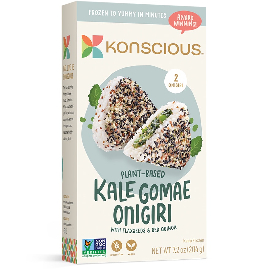 Konscious Plant-Based Onigiri, Kale Gomae, Frozen