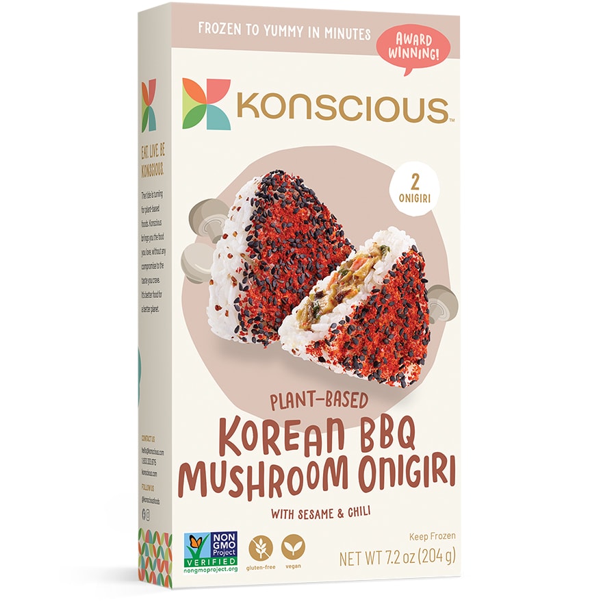 Konscious Plant-Based Onigiri, Korean BBQ Mushroom, Frozen