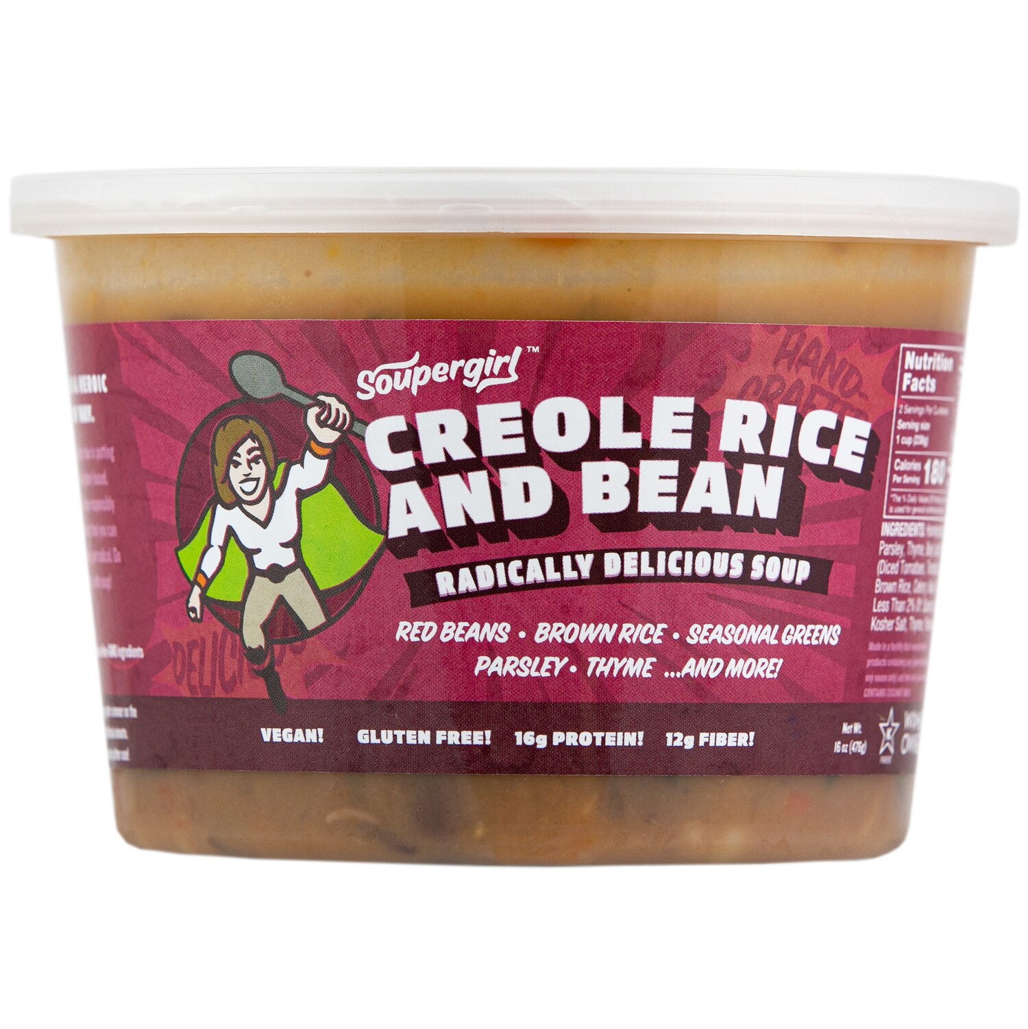 Soupergirl Soup, Creole Rice & Bean
