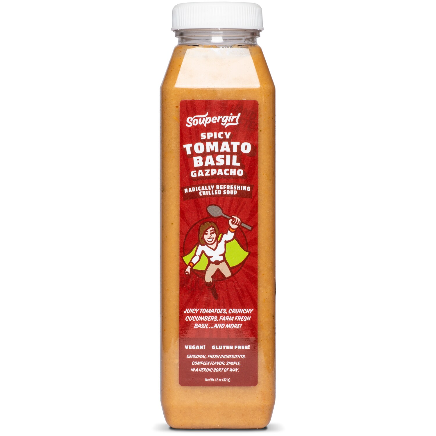 Soupergirl Soup, Spicy Tomato Basil Gazpacho