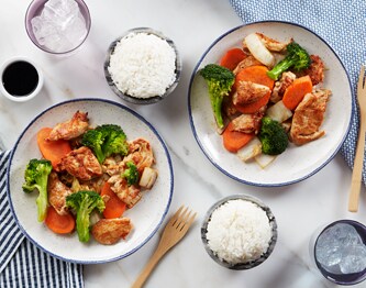 FreshDirect Chicken Teriyaki with Jasmine Rice Stir-Fry Meal Kit