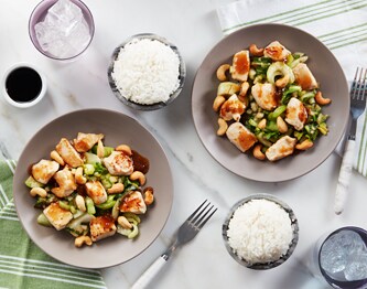 FreshDirect Cashew Chicken with Jasmine Rice Stir-Fry Meal Kit