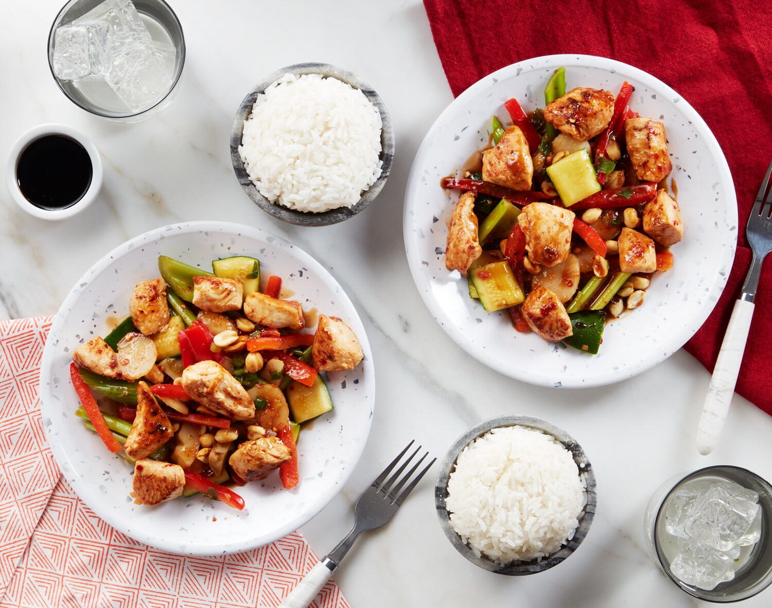 FreshDirect Spicy Kung Pao Chicken with Jasmine Rice Stir-Fry Meal Kit