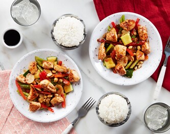 FreshDirect Spicy Kung Pao Chicken with Jasmine Rice Stir-Fry Meal Kit