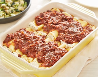 FreshDirect Cheese Manicotti with Beef Bolognese, Family Size
