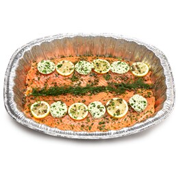 FreshDirect Farm-Raised Lemon-Dill Salmon Holiday Meal, Whole (Serves 12-14), image 2 of 2 slides