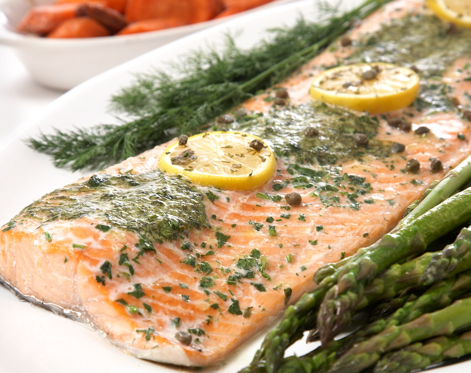 FreshDirect Farm-Raised Lemon-Dill Salmon Meal, Half (Serves 6-8)