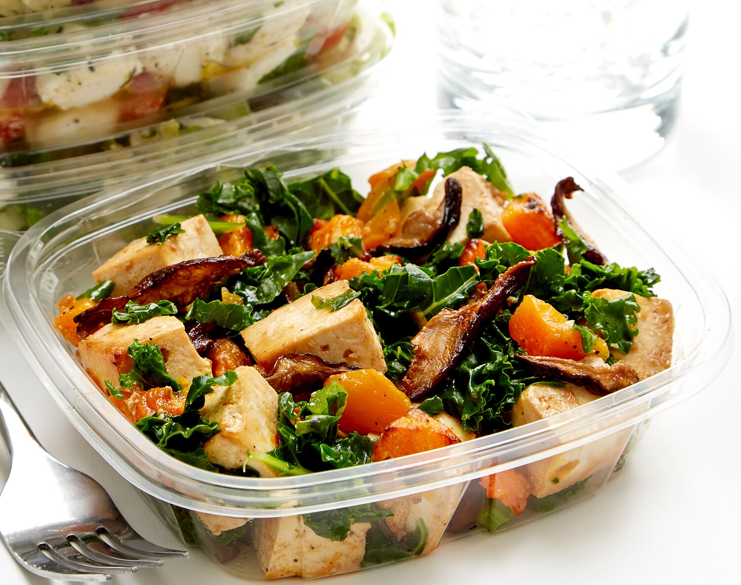 FreshDirect Roasted Tofu, Butternut Squash, and Kale Salad